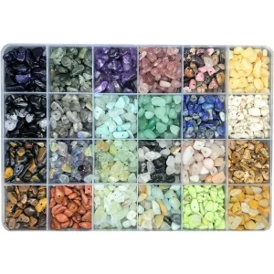 Natural Gemstone Chips - 24 Color Sets
